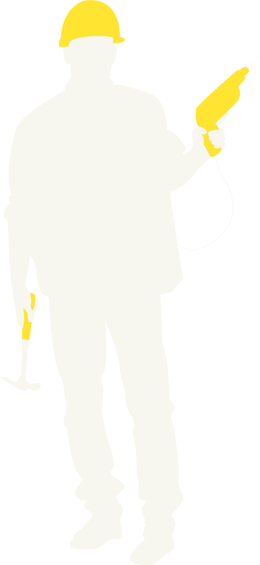 Worker Silhouette White